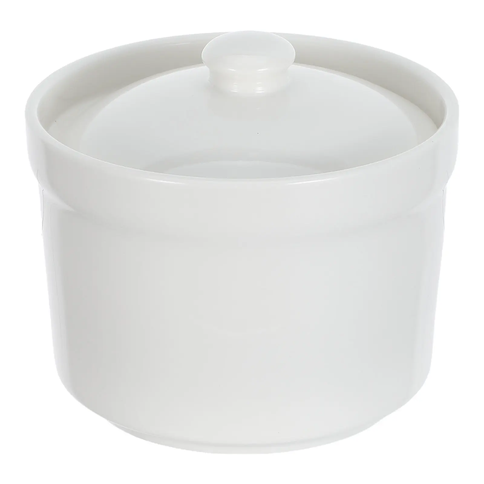 Ceramic Steaming Pot with Lid – Small Stew Bowl for Kitchen, Camping, Dessert, Yogurt, Pudding, Custard, Soup, Egg