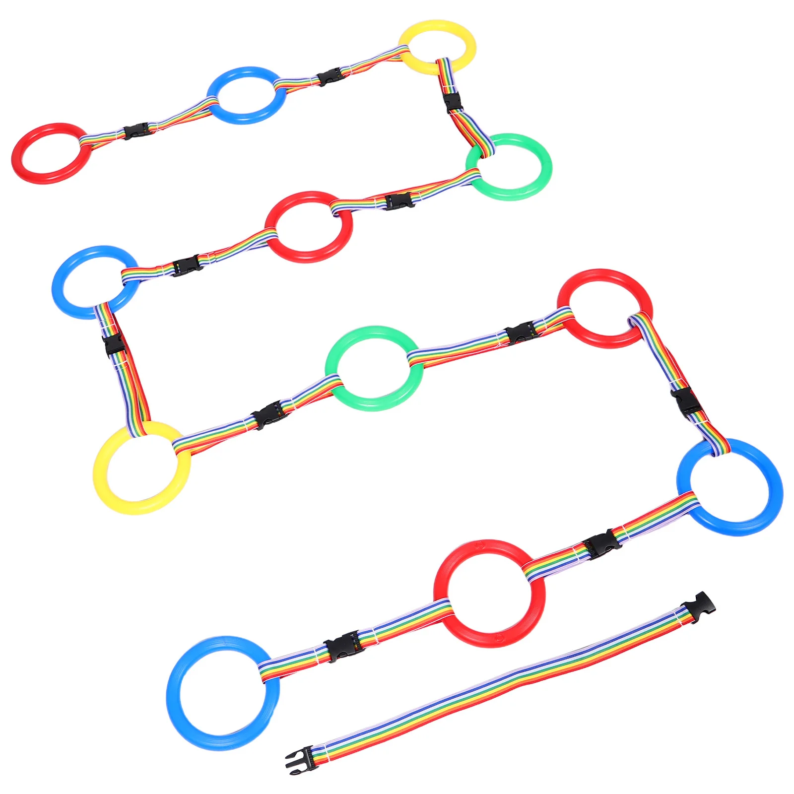 Correa para niños pequeños, aro colorido, cuerda de seguridad para caminar, hebilla de liberación rápida, enlace de muñeca antipérdida, arnés de juego al aire libre, 12 Uds.