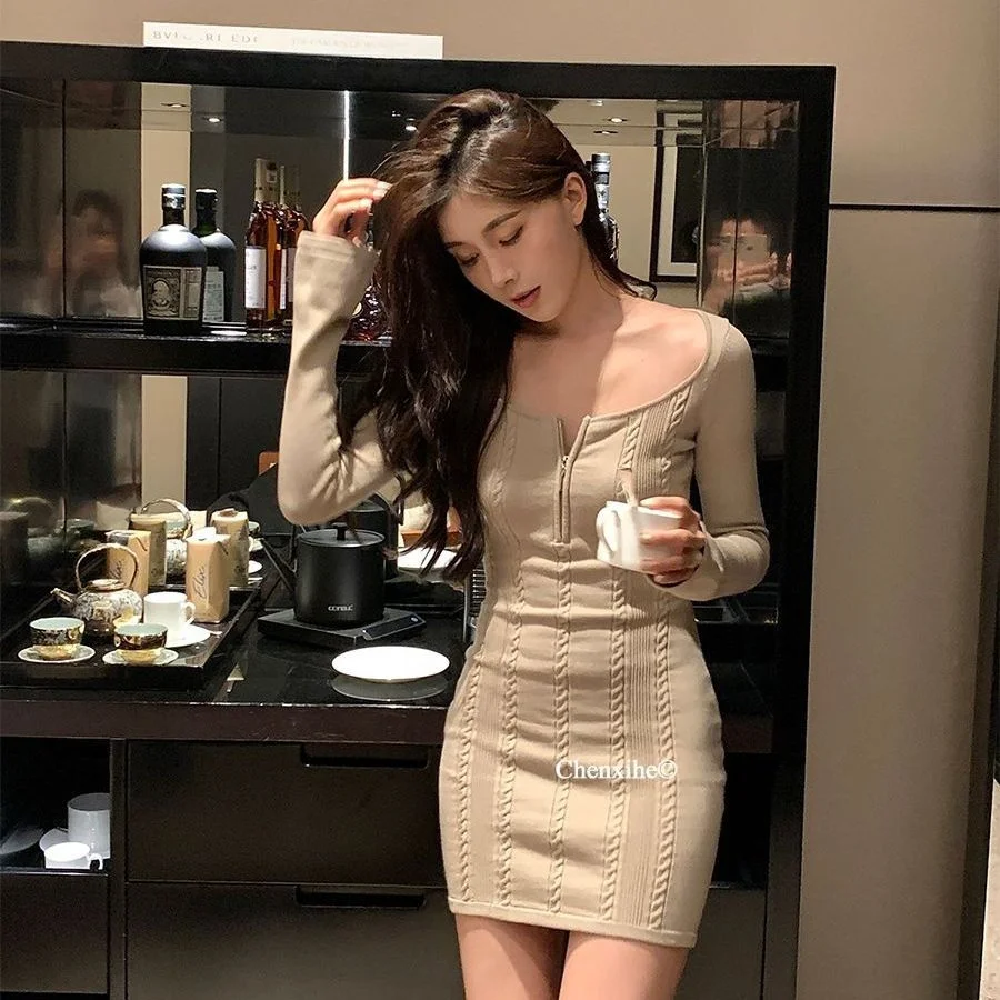 

Knee Length Pullovers Girls Sweaters Jumpers Women Elegant Loose-Thickened Date Gentlemen E-Girl Grid High-Fashion Petal-Sleeve