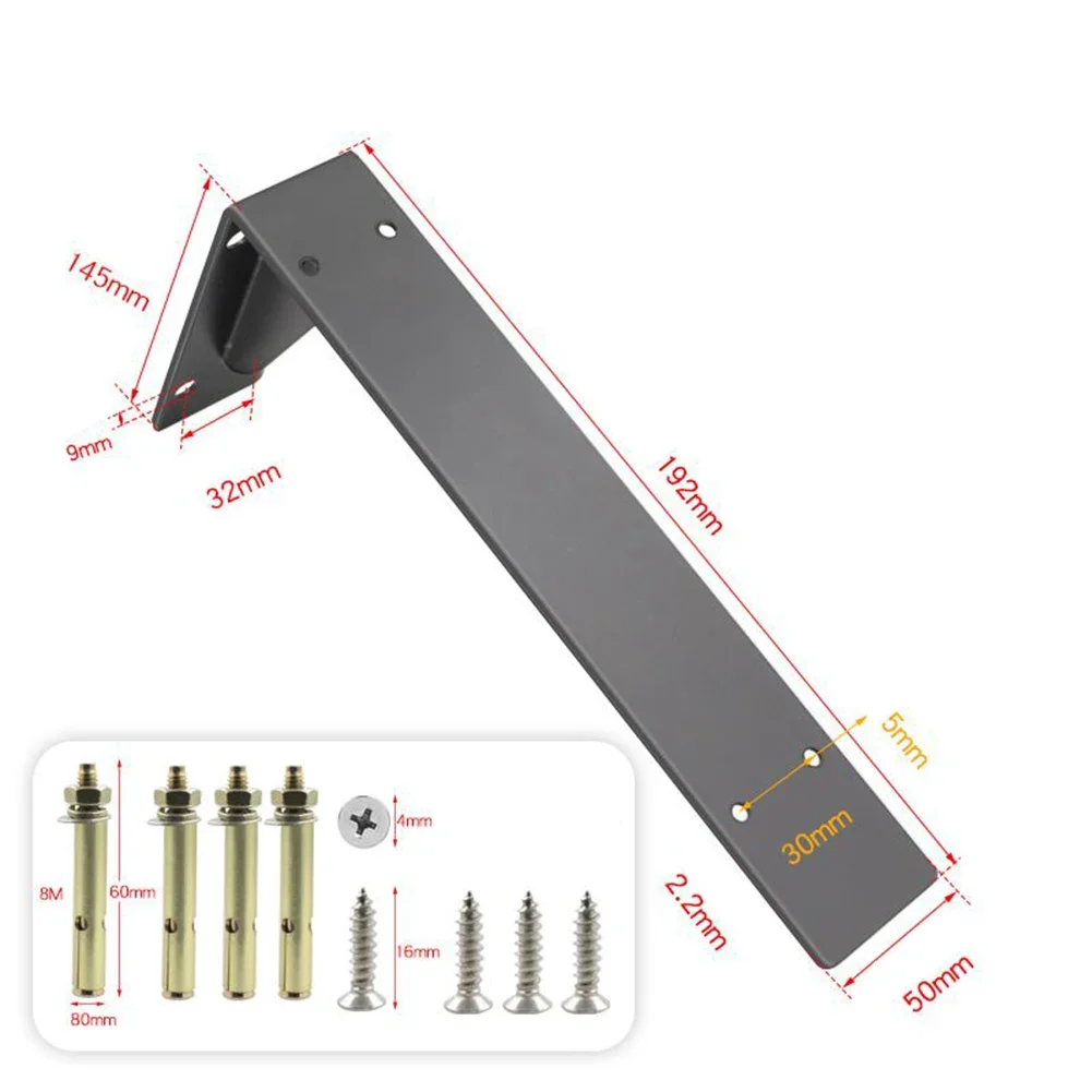 Heavy Duty Mantel Brackets, Large Metal Shelf Wall Mounted Floating Triangle Hand Welded Countertop Holder Load 250KG