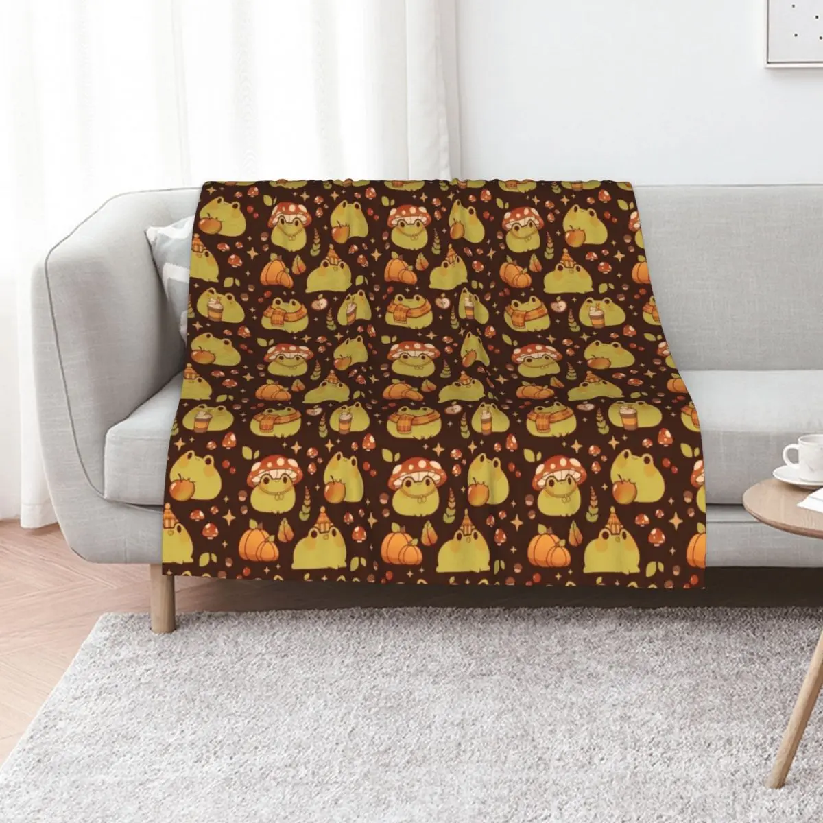 

Fall froggy Throw Blanket Blankets For Bed blankets ands Loose Winter beds Blankets