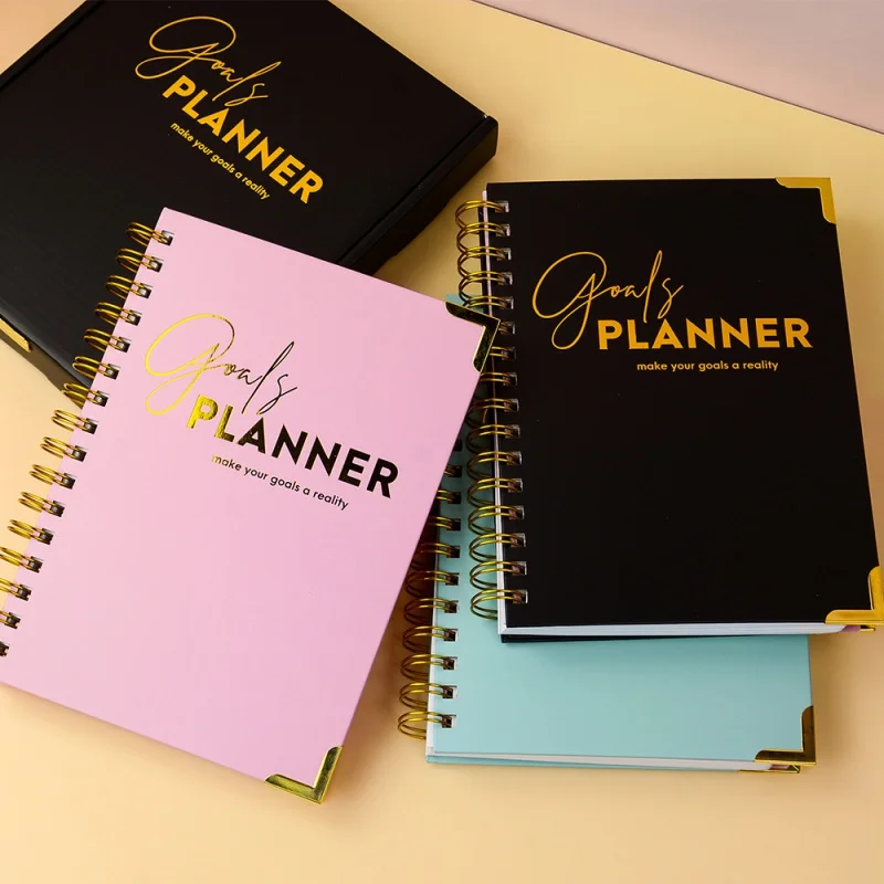 Notebookfabrikant Op Maat Gemaakte Logo Hardcover Wekelijkse Planner Agenda 2023 2024 Organisator Aangepaste Notebook Dagboek Dagboek