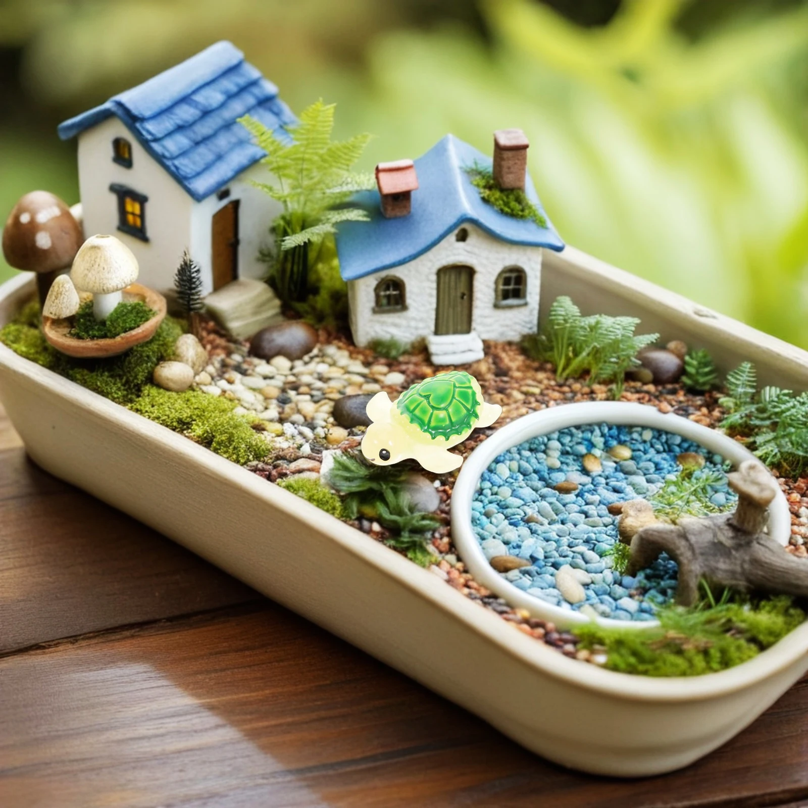 

30 Pcs Miniature Sea Turtle Statue Cute Tiny Tortoise Turtles Toy Garden Statues Micro Landscape Ornaments Resin Sculpture