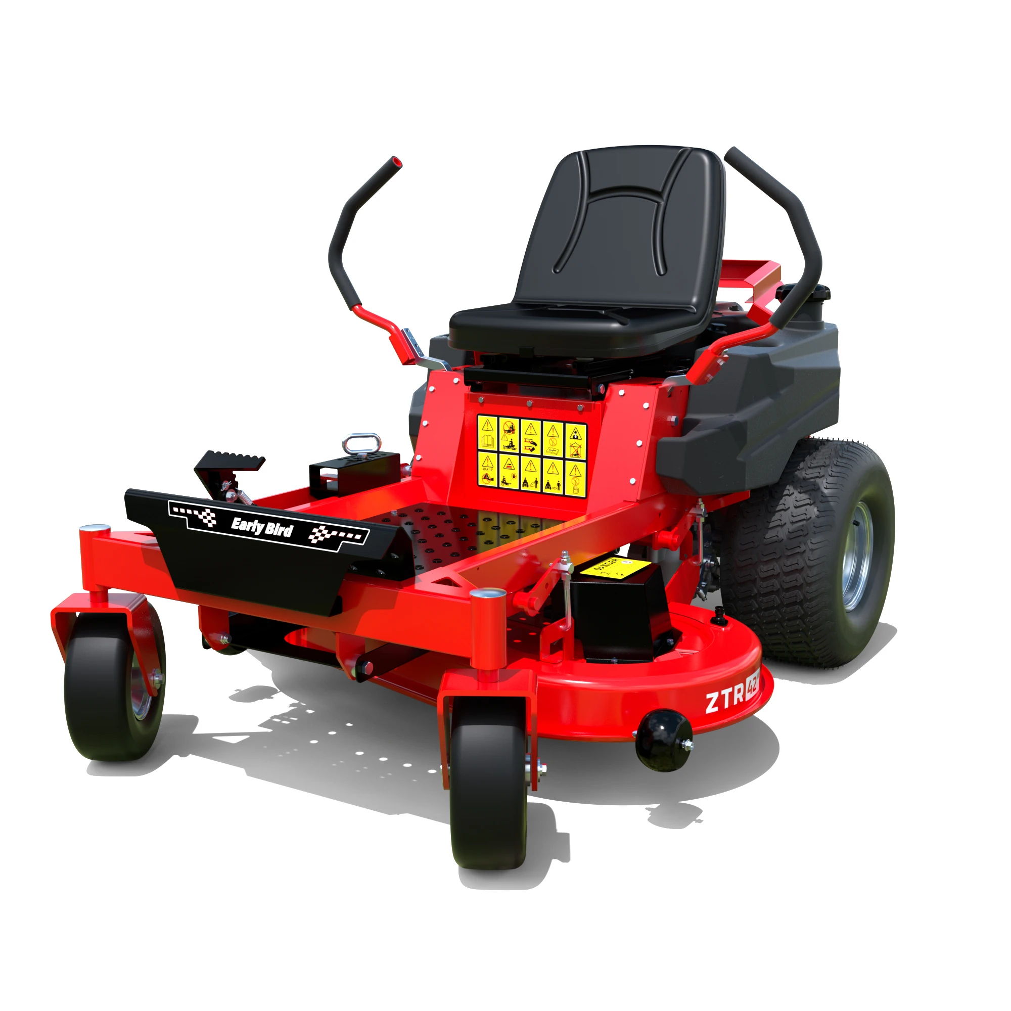 China Manufacturer's  -Turn Riding Mower Industrial Grade Petrol-Powered with Fabric Deck for Garden Cutting