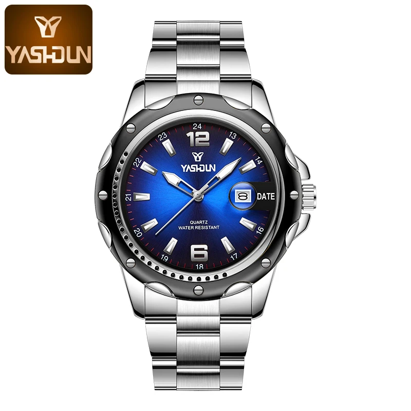 Men's Waterproof Luminous Date Quartz Watch, Stylish