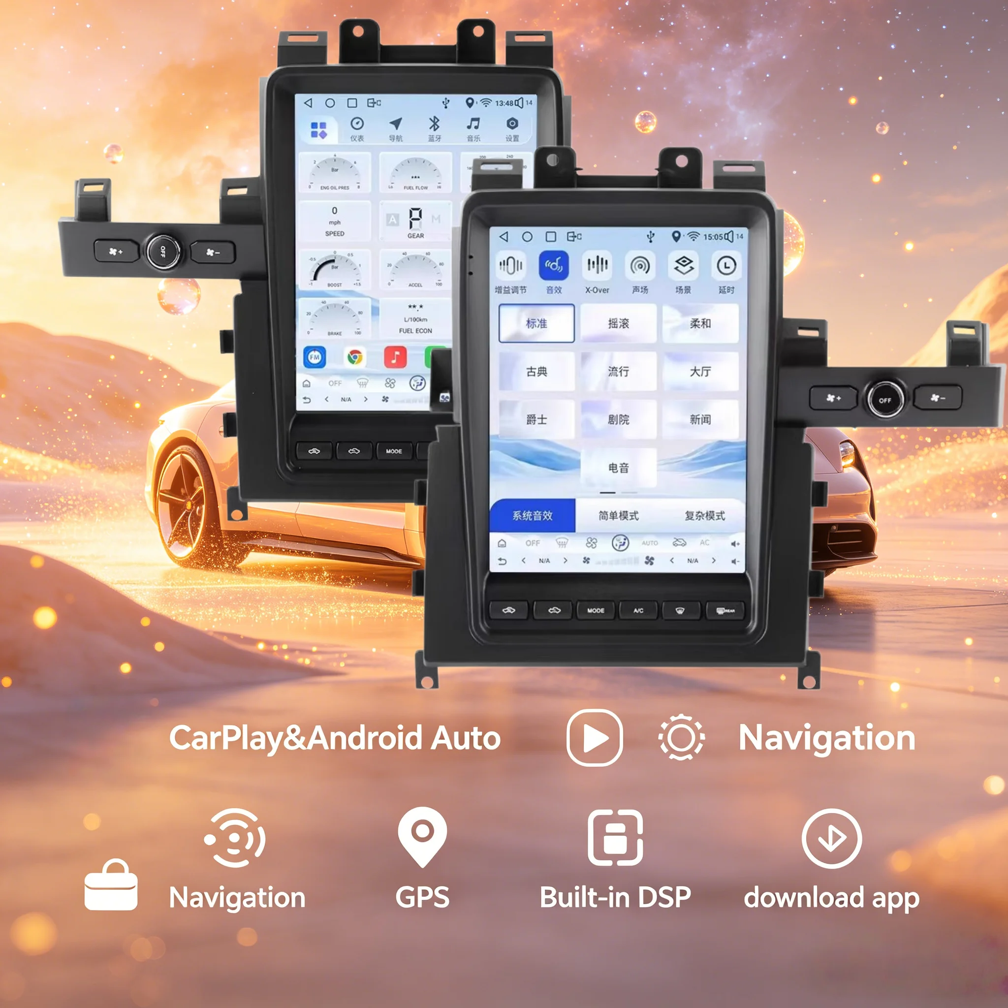 Carplay Android For Nissan GT-R R35 2008-2015 Screen Car GPS Navigation Auto Stereo Car Radio Multimedia Player smart car system