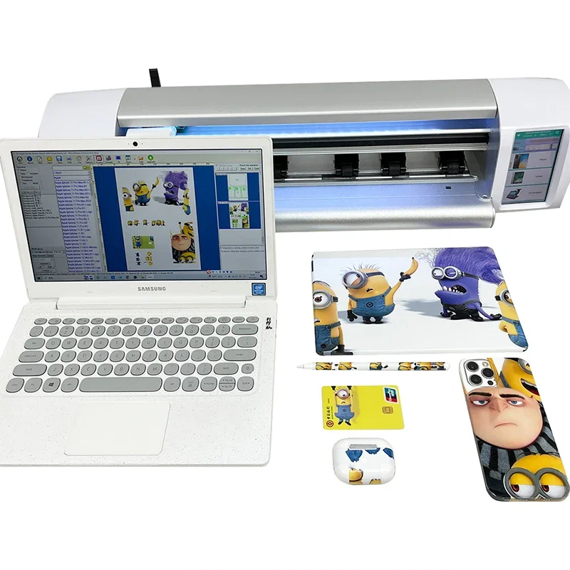 Daqin Mobile  Cutting Software and Mobile  Cutting Plotter Carton Unlocked Hydrogel Tpu Mobile Film Cutting Machine Tpus