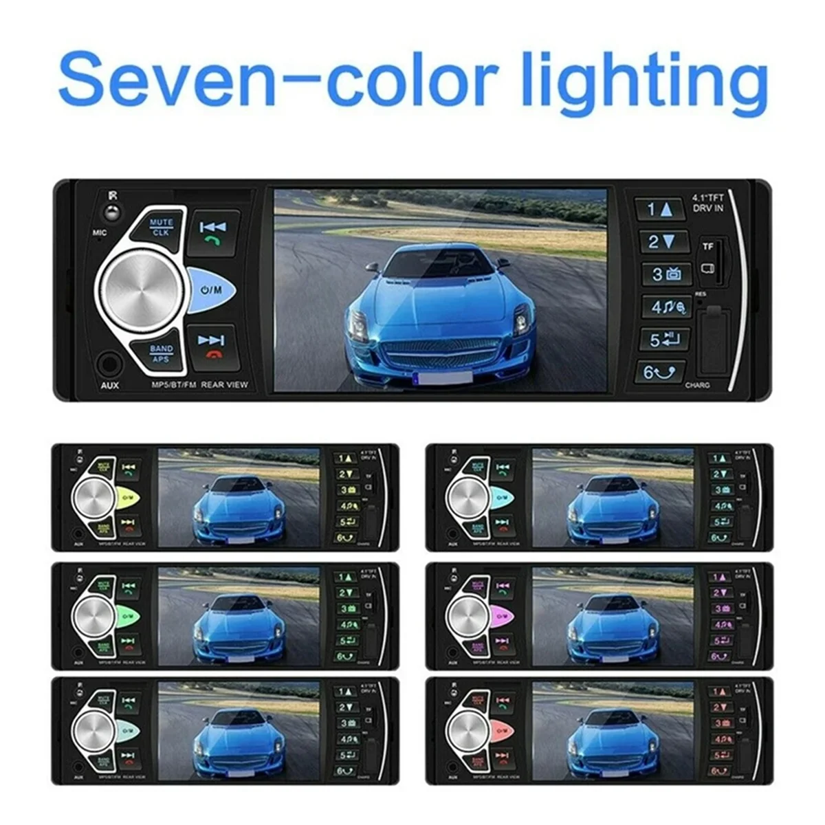 4.1 Inch 1 Din Car Radio Touch Screen Autoradio Car Stereo FM Radio MP5 Player Bluetooth Support Rearview Camera
