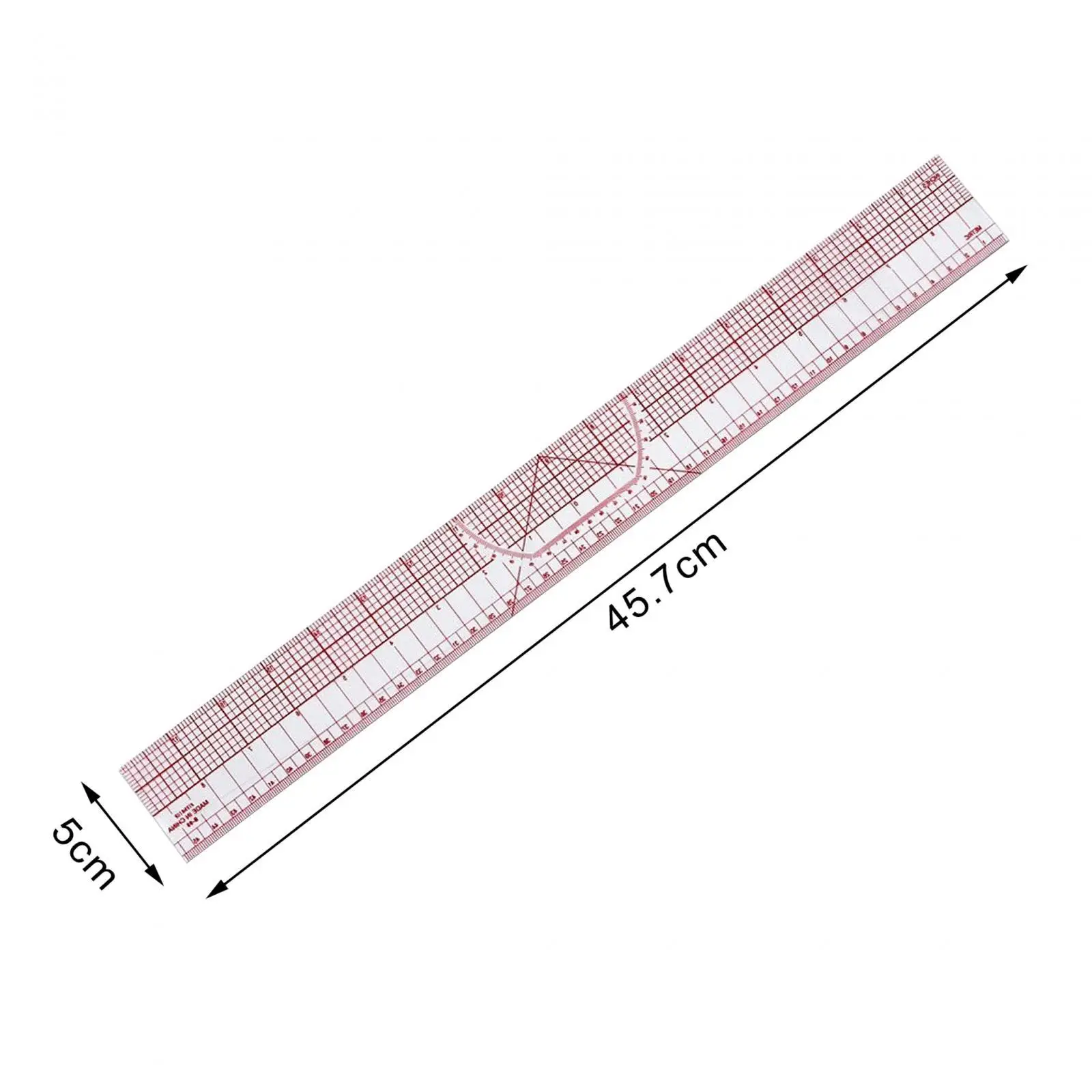 Règle de classement Meaccelermatchs, règle graphique en pouces, règle de tailleur pour la couture, 18 po