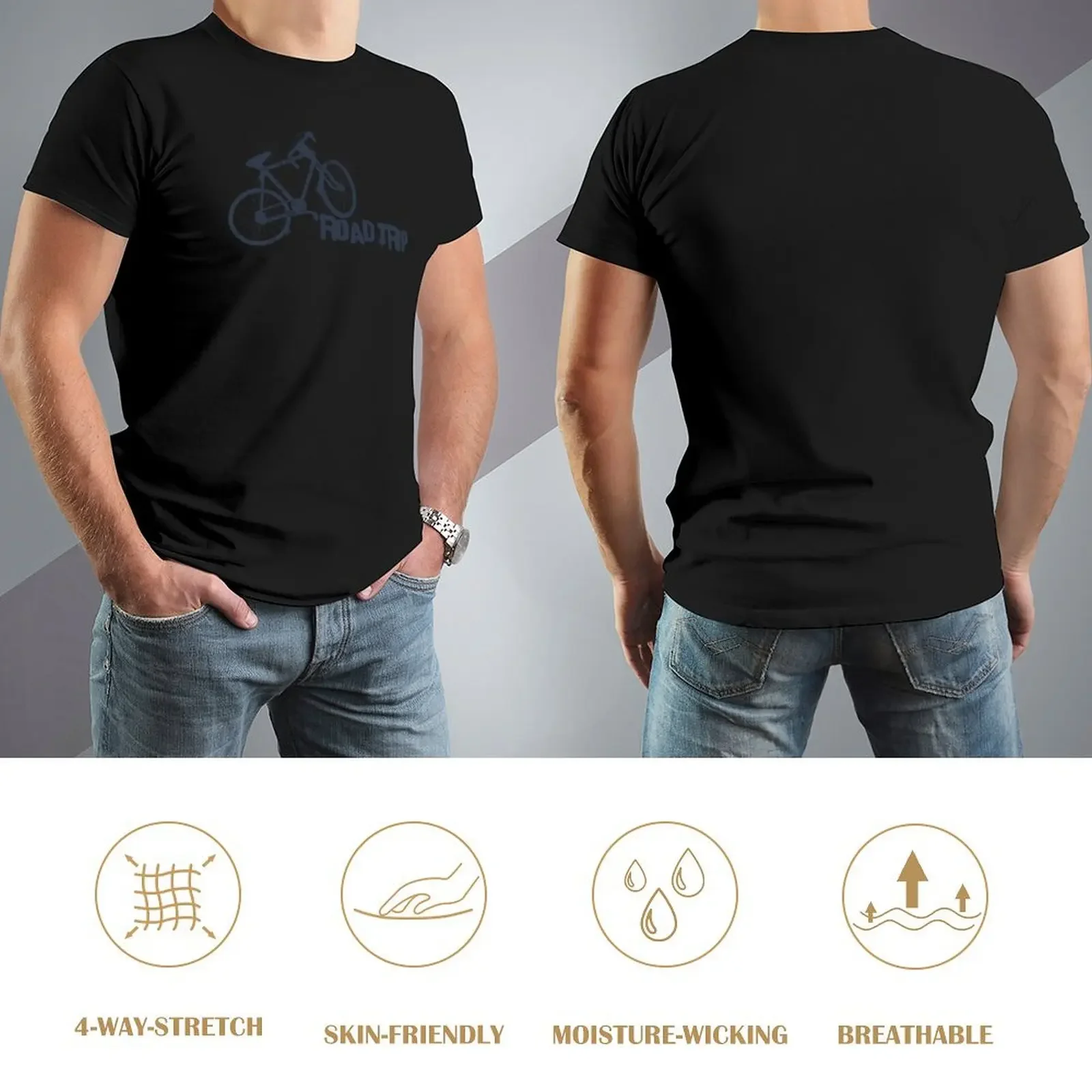 T-shirt de voyage en vélo pour hommes, T-shirt uni, Économie drôles, Anime