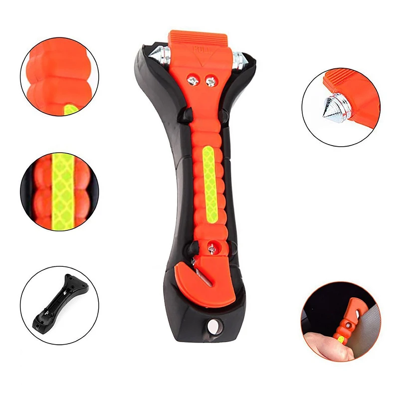 1 pz 2 In 1 auto emergenza sicurezza fuga martello vetro finestra Breaker cintura Cutter strumento vetro salvavita kit di pronto soccorso