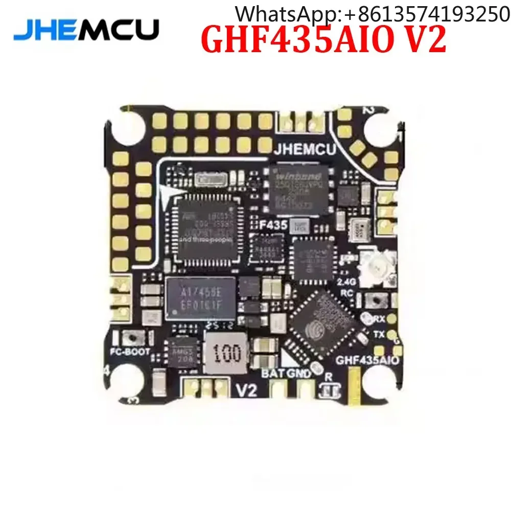 

JHEMCU GHF435AIO V2 20A Flight Controller 2-4S with OSD Baro Blackbox Built-in ELRS 2.4G Receiver for RC FPV Freestyle Drone