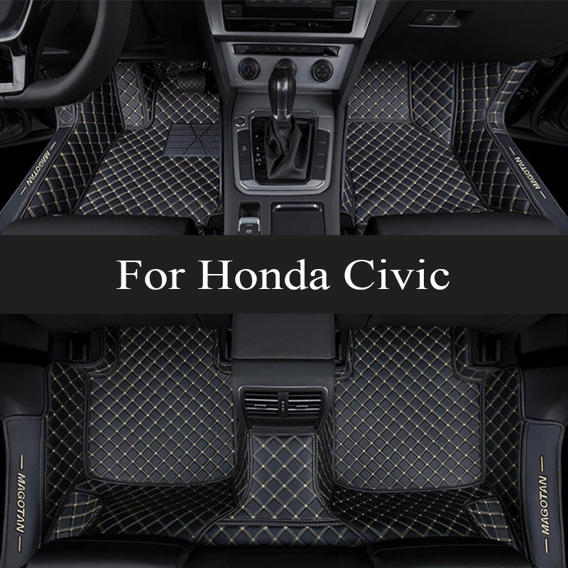 

Car Floor Mats For Honda Civic 2022 2023 2024 Carpets Styling Protect trunk mat Rugs Foot Pad Auto Parts Waterproof Covers