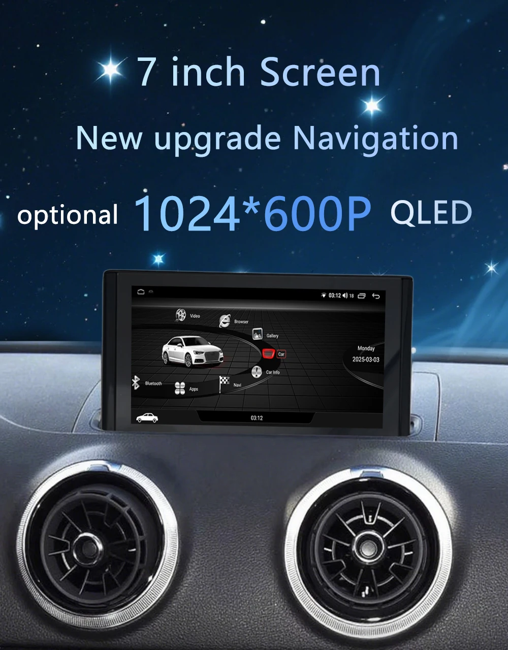 7 zoll Android Für Audi A3 2013 - 2018 Drahtlose Carplay Auto Radio Multimedia Player GPS Navigation WIFI Bluetooth DSP stereo Auto – Detail 2