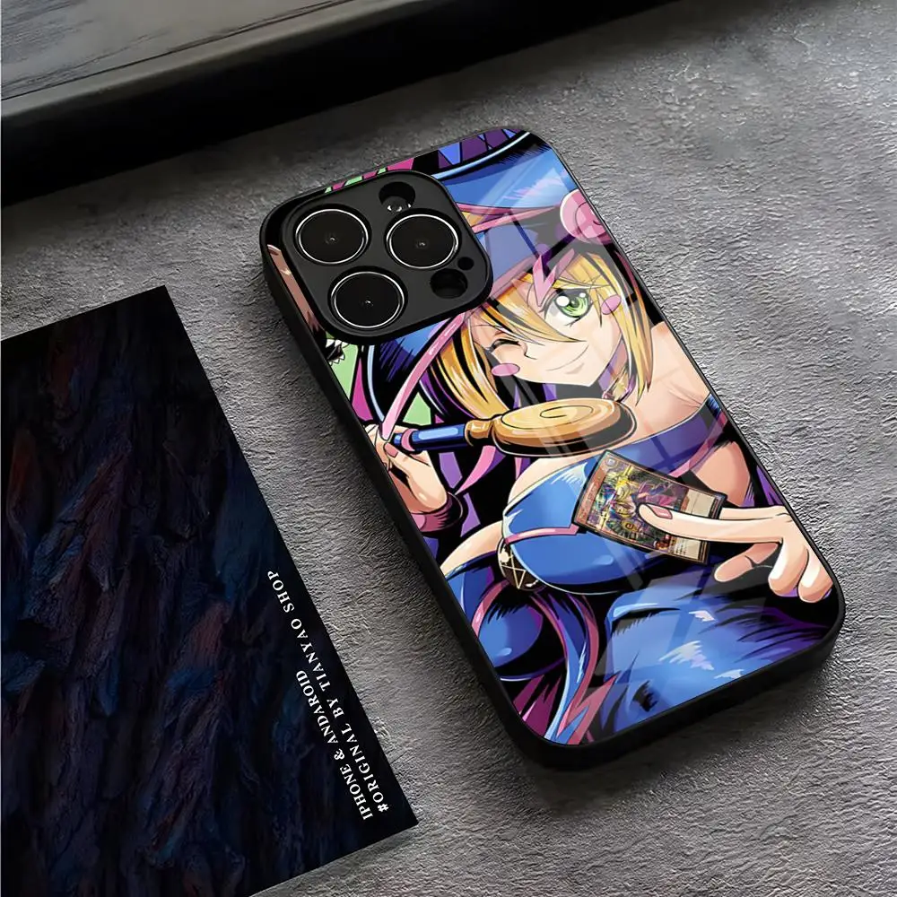 Yugioh Dark Magician Handyhülle für iPhone 16 Pro Max 14 17 Air 12 15 11 13 Mini X XR XS Max SE Glasabdeckung
