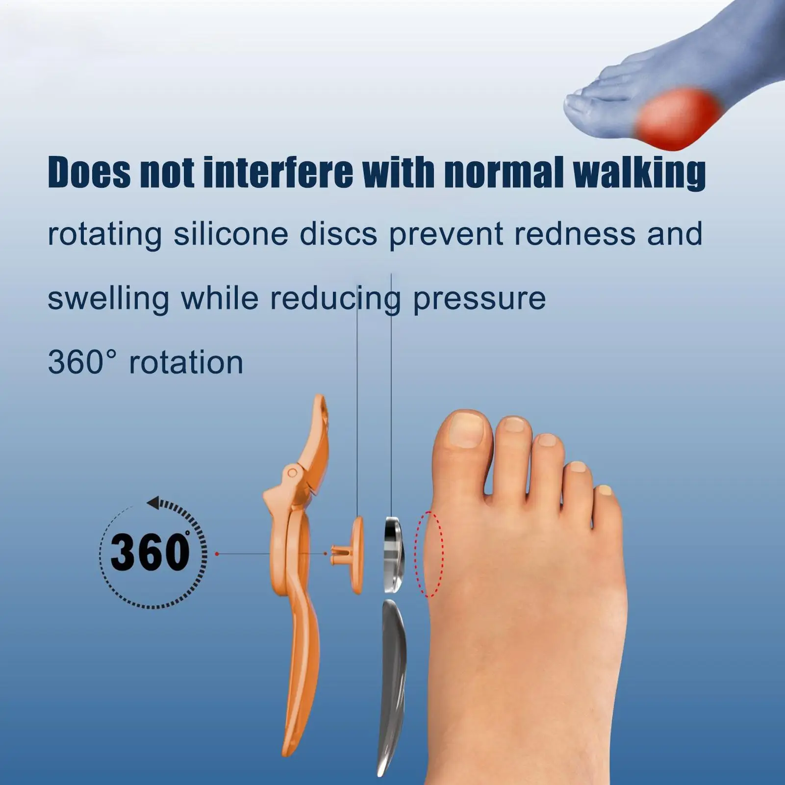 Big Toe Splint Adjustable Knob Orthopedic Splint Hallux Correction for Men Women big toe straightener corrector foot care tools