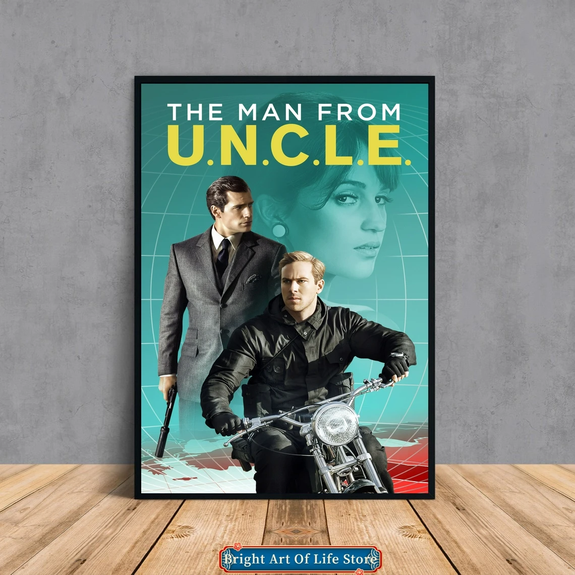 

The Man from U.N.C.L.E. (2015) Classic Movie Poster Cover Photo Canvas Print Apartment Home Decor Wall Painting (Unframed)