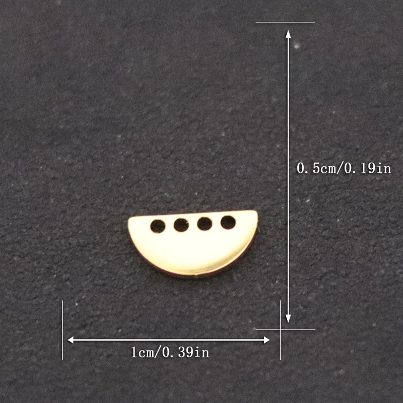 3pcs Stainless Steel Semicircle Charm Pendant For Necklaces Wholesale Round Geometric Charms For DIY Jewelry Making
