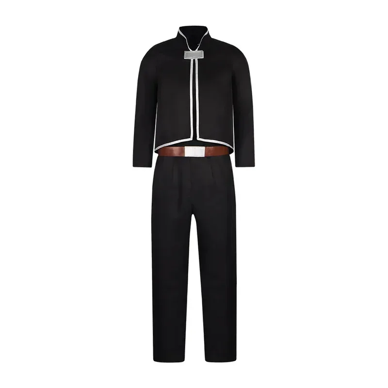 Kostum Cosplay Anime Fullmetal Alchemist Edward Elric Roy Mustang Seragam Jas Jaket Celana Pria Jaket Angin Kostum Halloween