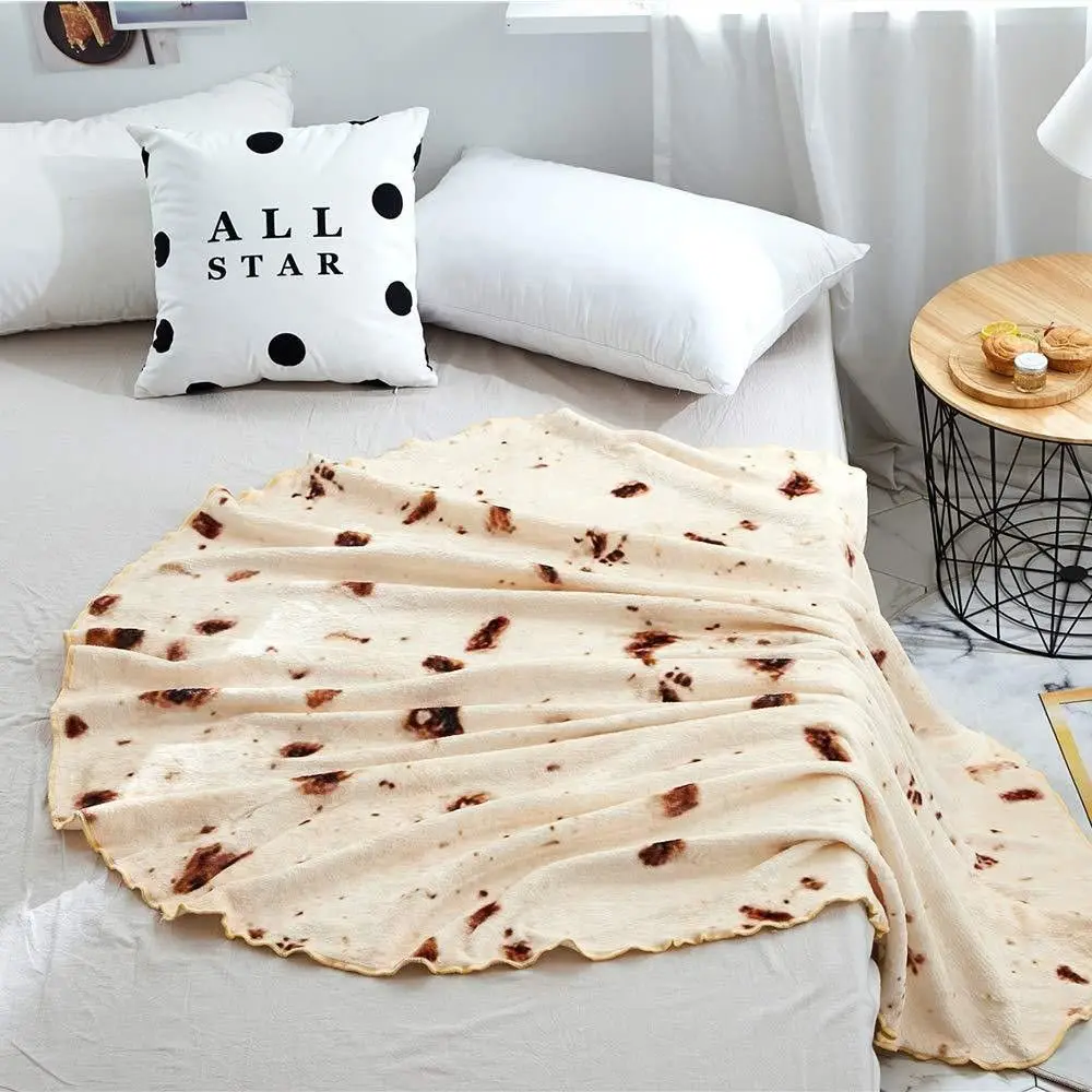 

Pizza Watermelon Fried Egg Donut Blanket, Office Nap Blanket, Air Conditioning Blanket for Bed,Sofa,Travel, 180x180cm