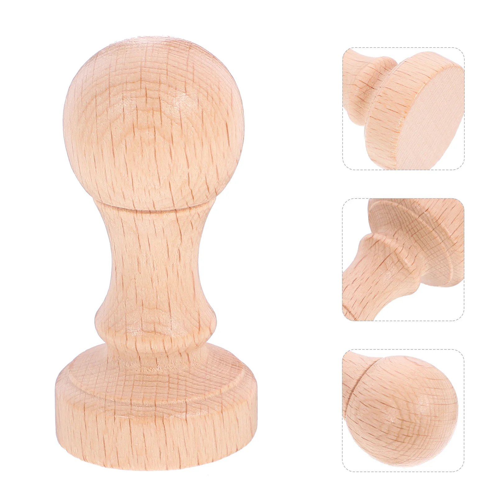 2 Pcs Wooden Homework Correction Stamps Round 30mm Craft Tool Reusable Book Decoration Novel Smooth Edge Stamper Gift Office