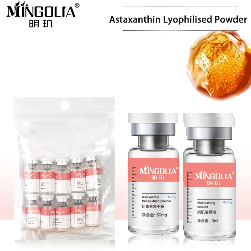 Astaxanthin Peptid gefrier getrocknetes Pulver Kit Facelift ing straffende Reparatur Poren Niacin amid feuchtigkeit spendende pflegende Hautpflege