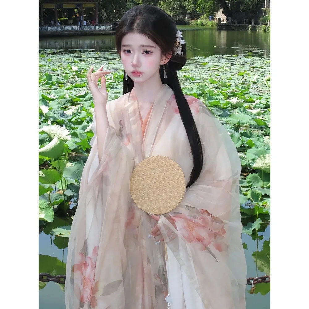 hanfu-ancient-costume-straight-ju-cross-collar-wide-sleeve-fairy-petite-autumn-set