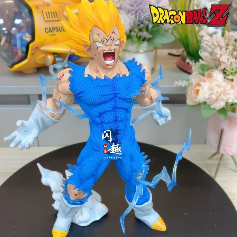 

28cm Dragon Ball Z Majin Vegeta Figure Self Destruction With Base Anime Figures Pvc Figurine Statue Models Decoration Gifts