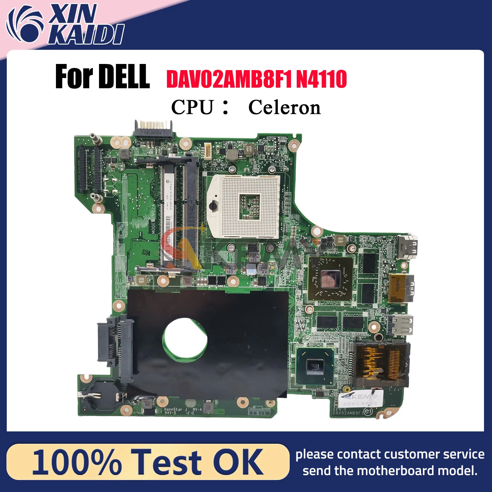 

Материнская плата для ноутбука Dell Inspiron N4110 Vostro 3450 V3450 с графическим процессором 1G DAV02AMB8F1 CN-0GG0VM 0GG0VM GG0VM 100% протестировано нормально