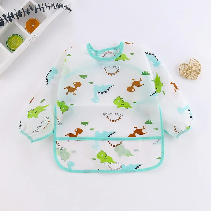 Baby Bibs Boys Girls Toddler Children Long Sleeve Baby Apron Twinkle Mess Proof Waterproof 0-6 Years Kids Feeding Bibs