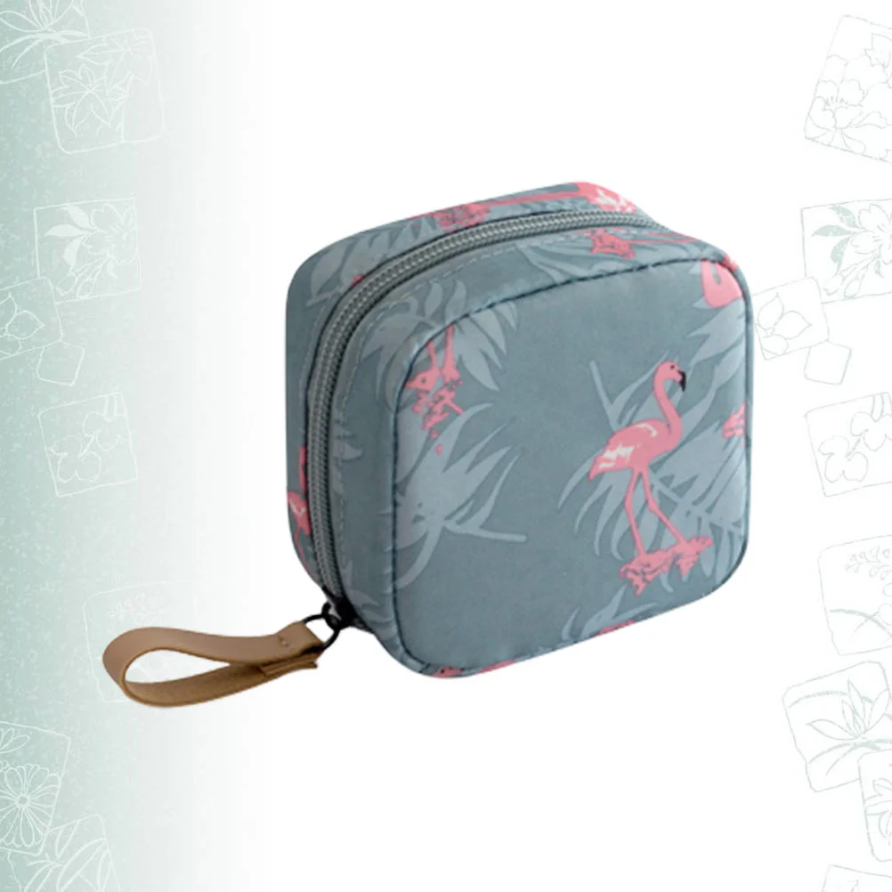 

Mini Bag Portable Makeup Bag Storage Bag for Home Travel (Flamingo Pattern Small Size) Flamingo Makeup Bag