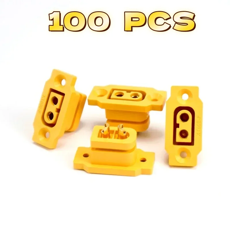 

100pcs Large Current Gold/Brass Ni Plated Connector Power Battery Connecting Adapter for RC Model XT60E-F Female Plug wholesale