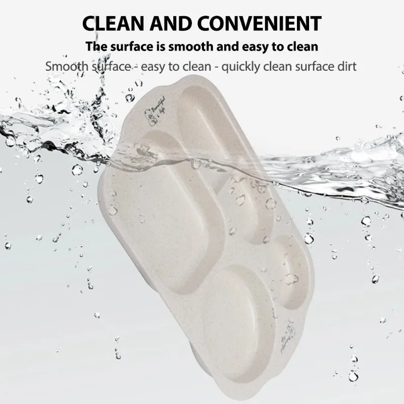 6Pcs/ Set Children Baby Tableware Set Cartoon Plates Kid Dishes Children Dinnerware Anti-hot Training Food Bowl Spoon Fork