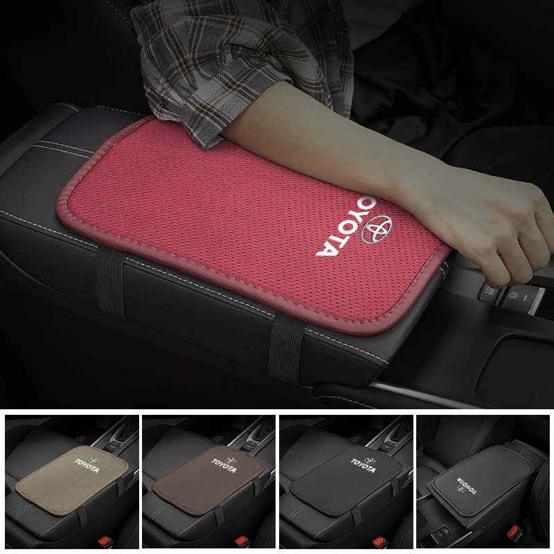 سيارة مركز وحدة التحكم مسند الذراع صندوق حصيرة حماية الوسادة اكسسوارات لتويوتا غازو سباق كورولا يارس شر أوريس Rav4 بريوس برادو #6