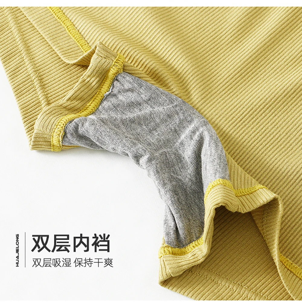 3PCS/Pack Comfortable Breathable Women\'s Panties Hygroscopic Double-layer Crotch Underwear Arrival High Elastic Waist Boyshort