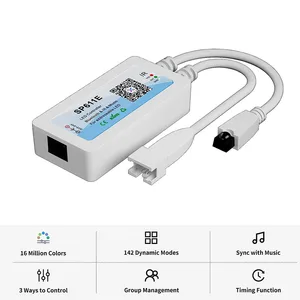وحدة تحكم موسيقى فانتوم بلوتوث ، SP611E ، WS2812B ، WS2811 ، سوار إضاءة LED للألعاب النارية ، تيار مستمر 5 فولت -24 فولت أفضل 6 مبيعات الألعاب النارية الزناد - No3