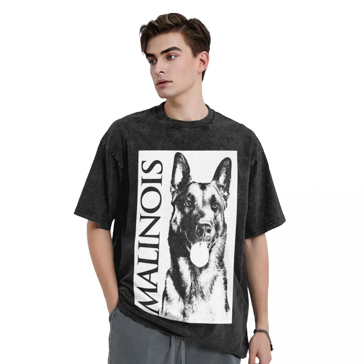 

Футболки Malinois с бельгийской овчаркой Mechelaar Maligator, потертые футболки с короткими рукавами в стиле хип-хоп, уличная одежда, футболки для мужчин и женщин