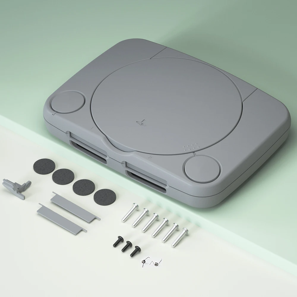 BitFunx ABS Housing Shell For PS1 Game Box Transparent Case For PS