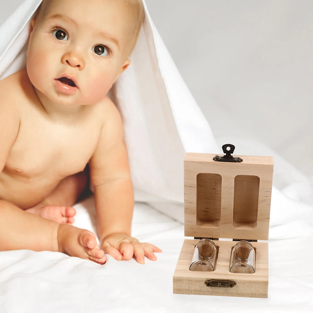 

Fetal Hair Umbilical Cord Keepsake Box Memory Storage Box Large Capacity Elegant Design Newborn Gift For Girl