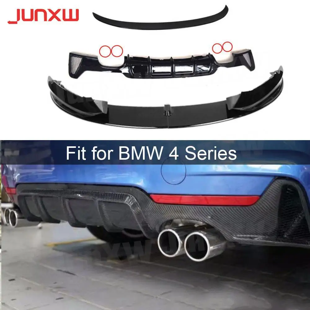 

Carbon Front Lip Rear Bumper Lip Diffuser OO-OO Rear Spoiler Wing for BMW 4 series M Sport F32 F36 2014 UP not Convertible