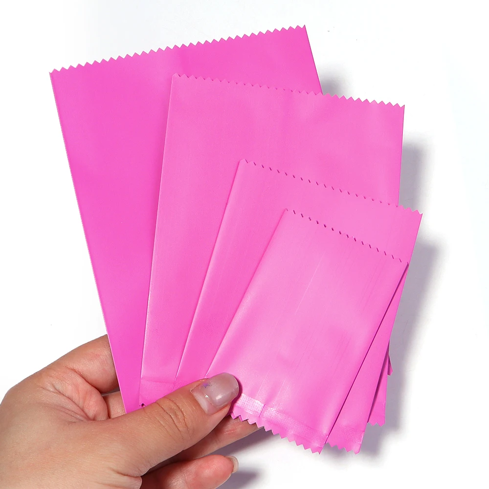 100 Stück/Lot Aluminiumfolienbeutel Rosa Grün Dicke Undurchsichtige Blindbags Süßigkeiten Backwaren Snack-Verpackungsbeutel für DIY Party Geschenkverpackung – Detail 6