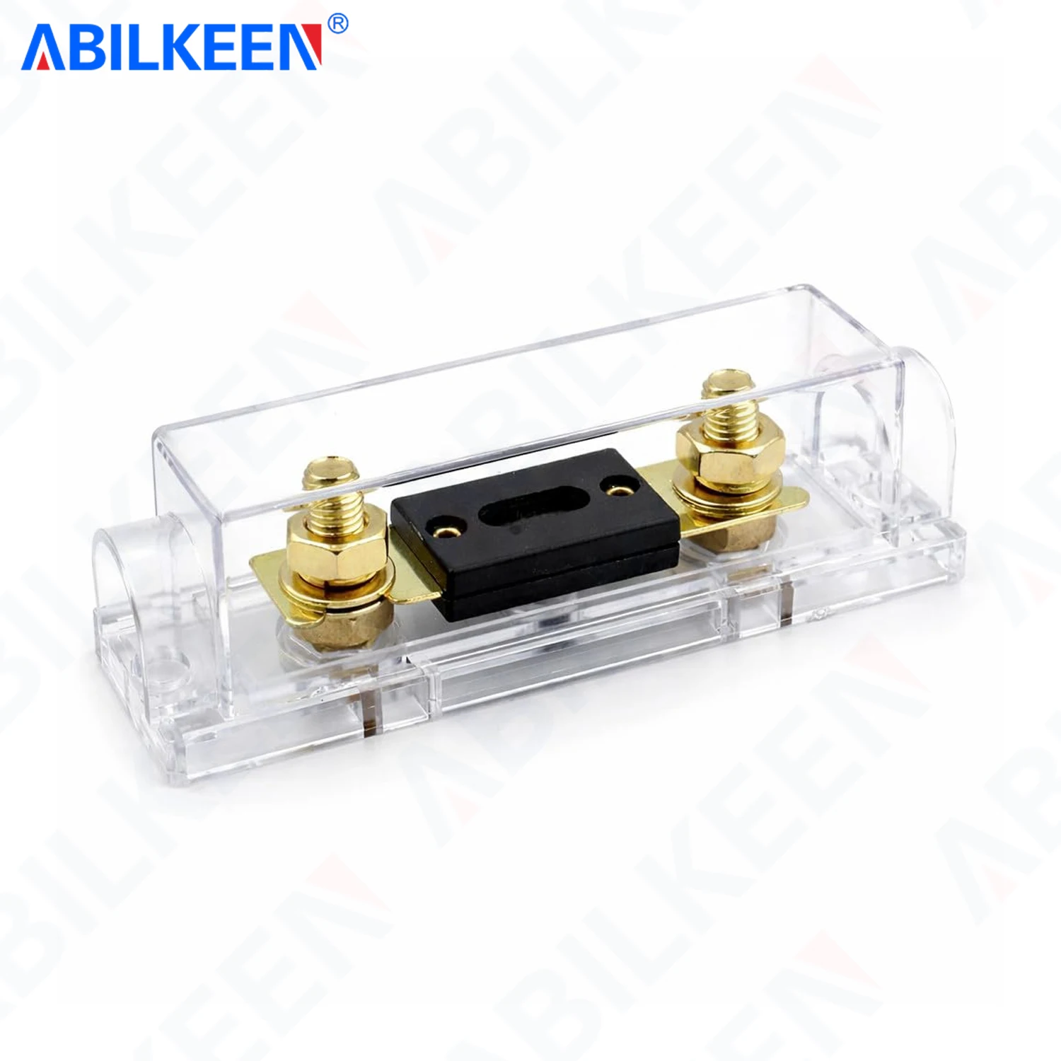 ABILKEEN ANL Automotive Fuse Holder DC32V ANL Fuse Base 32A~400A Bolt-on Fuse Holder Holder Black/Transparent Base with Handler