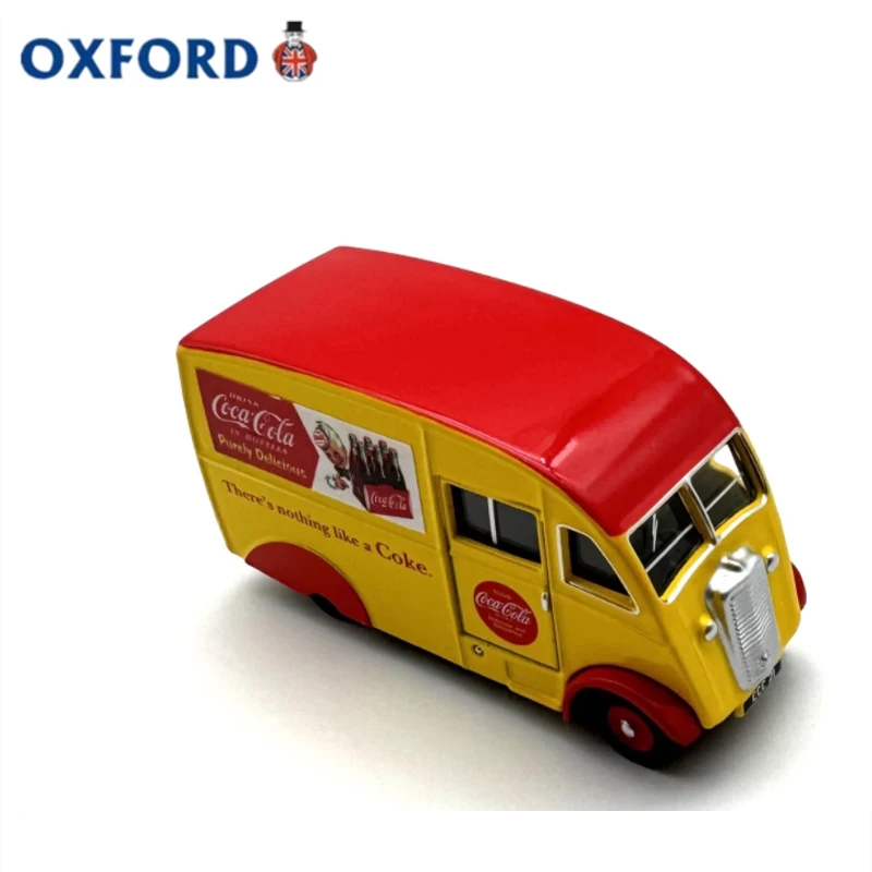 Mini coche de aleación Vintage Oxford 1905 para niños, furgoneta amarilla y roja, modelo de simulación, colección de exhibición, regalo de cumpleaños y vacaciones, 1:76