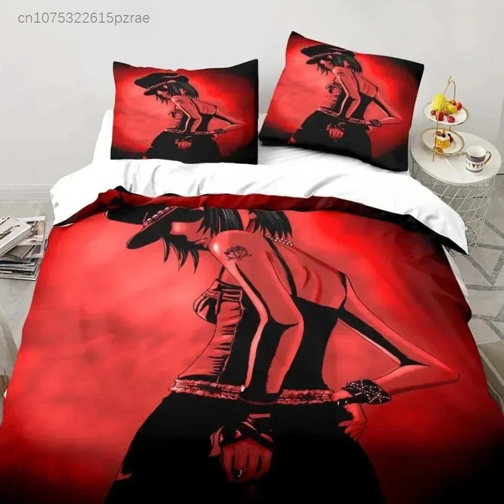 3D Print Cartoons Black Stone NANA Manga Bedding Set Printed With Pillowcase Duvet Cover Soft Queen King Size Bedclothes Home