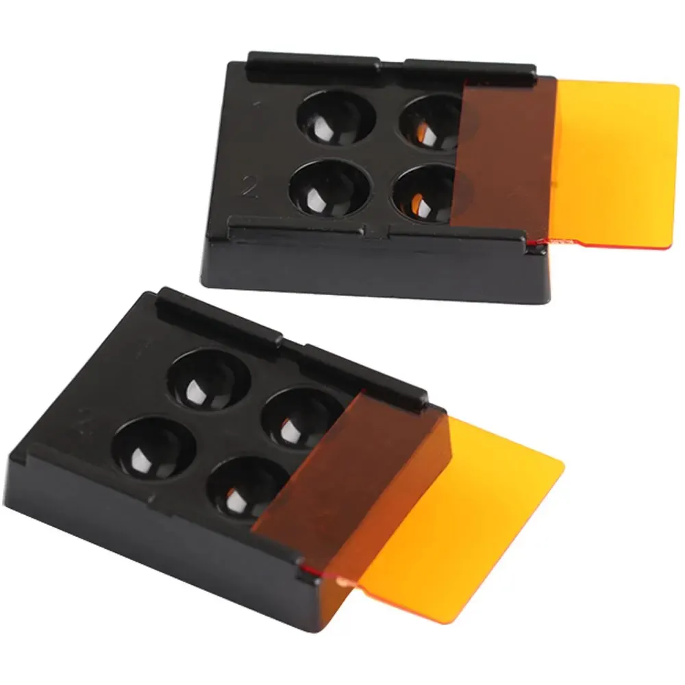 

4 Holes Dental Veneer Storage Box Teeth Patch Shading Light Storage Case Denture Retainer Molar Boxes