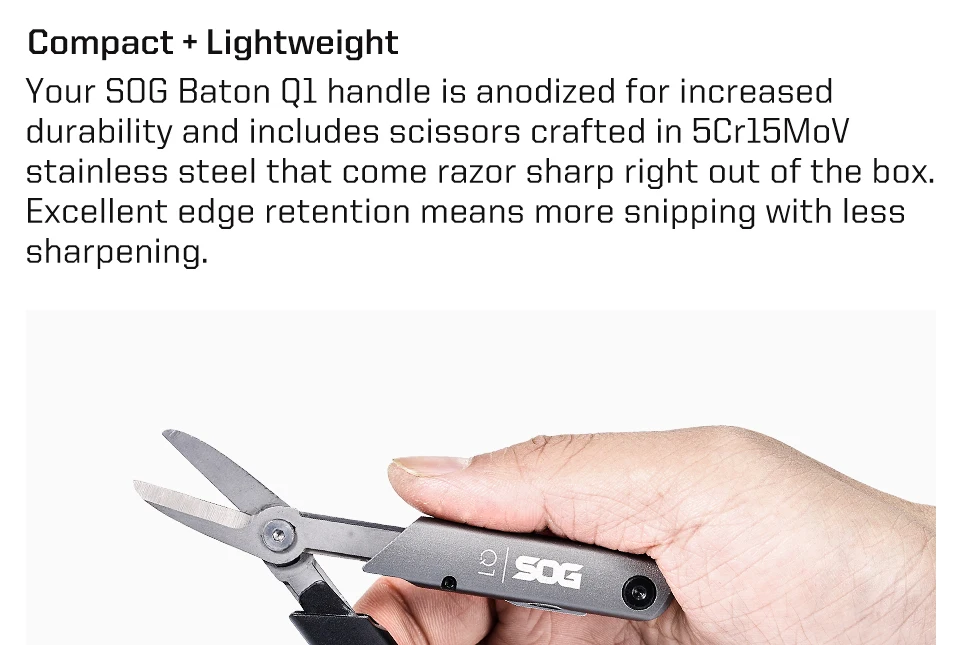 SOG 4-in-1 BATON Q1 Multi-Tool Klappschere EDC Taktischer Stift Multifunktionale tragbare Werkzeuge Taschenschraubendreher Flaschenöffner – Detail 14