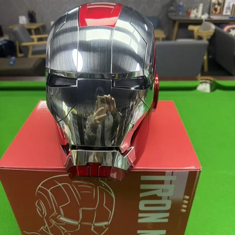 Full Color Series 1:1 Scale Iron Man Mk5 Helmet Wearable Voice Control Mask Premium Anime Peripherals Birthday Surprise Toy Gift