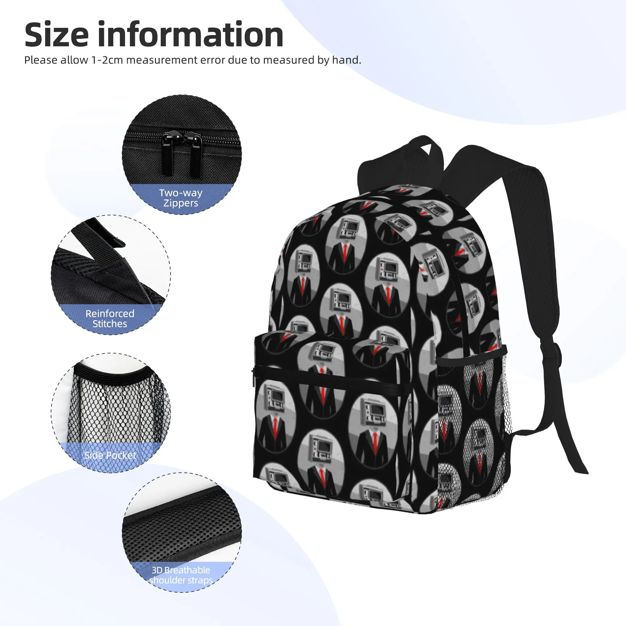RADIO   HEAD  Casual Backpack for Students and Adults Student view 5