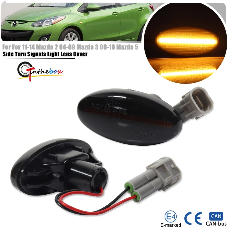 Luz Led de intermitente dinámica, marcador lateral, repetidor, lámpara secuencial, indicador intermitente para Mazda 2 3 5 6 BT-50 MPV DY BK DE GG GY