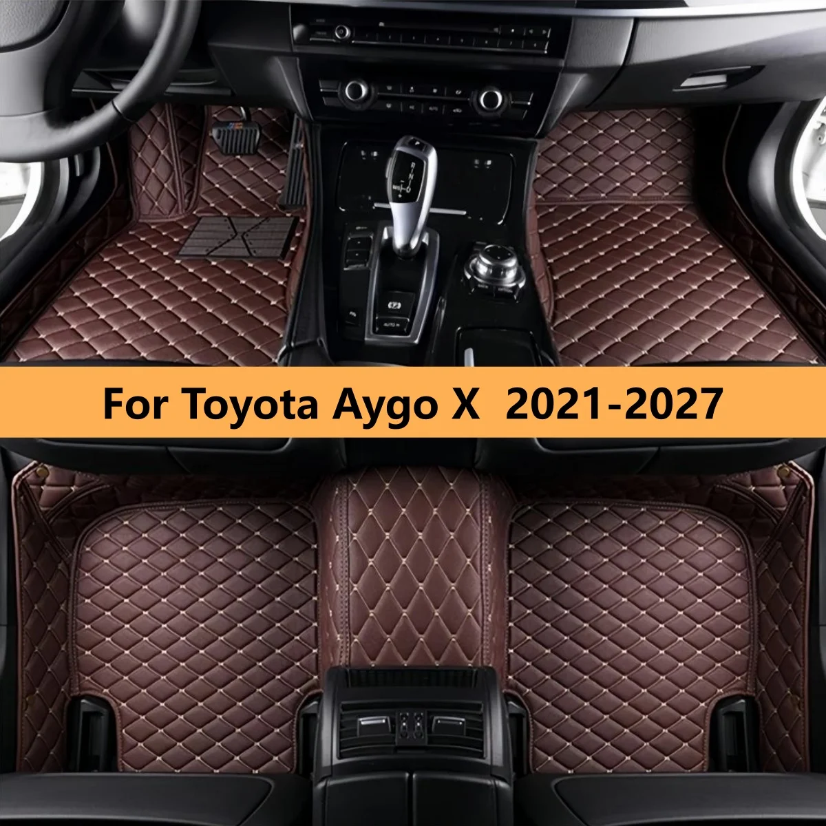 

Custom Leather Car Floor Mat For Toyota Aygo X 2021 2022 2023 2024 2025 2026 2027 Car Mat Interior Accessories